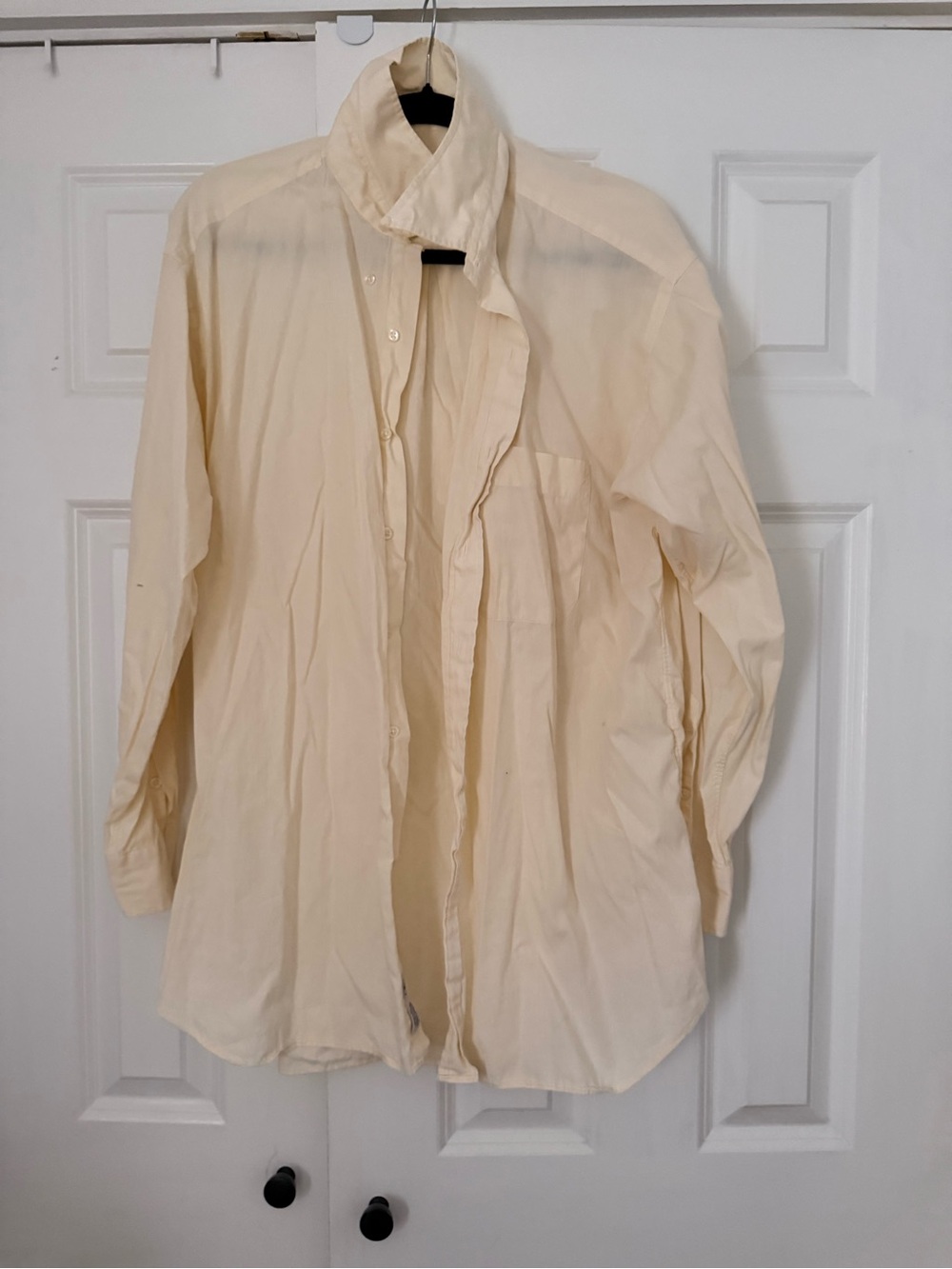 Burberry Cream Long-Sleeve Dress Shirt